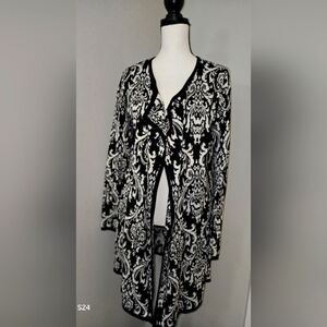 Susan Graver Black and White Cardigan